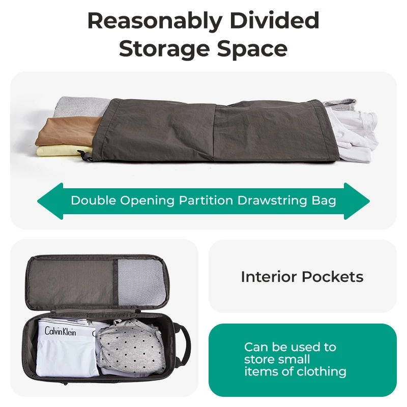 BAGSMART ใหม่ Travel Packing Cubes การบีบอัด 6 ชิ้นกระเป๋าเดินทางกระเป๋า