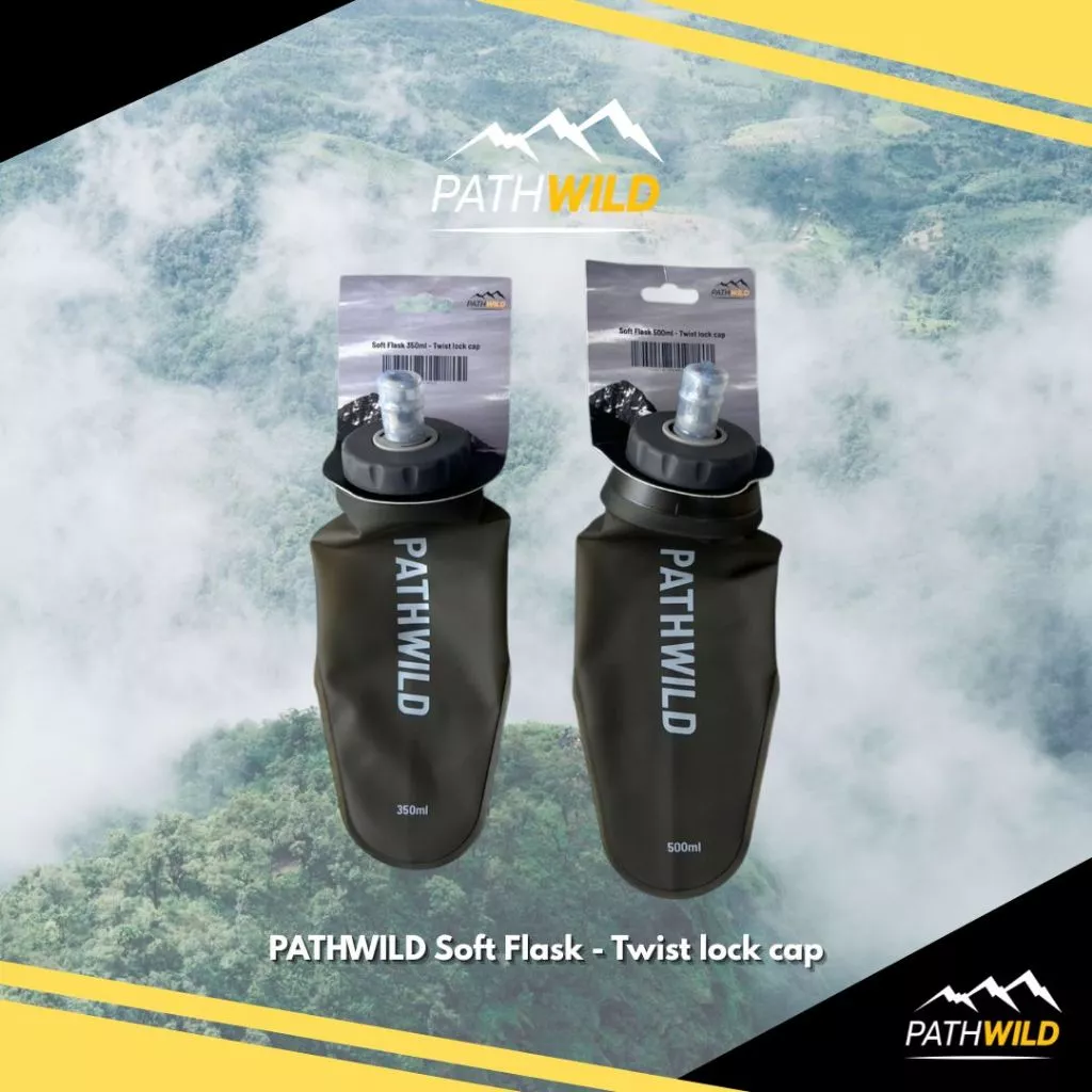 PATHWILD Soft Flask 300 / 500ml - Twist lock cap ขวดน้ำนิ่ม ใส่เป้น้ำ ใส่กระเป๋า พับเก็บเล็กได้ น้ำหนักเบา